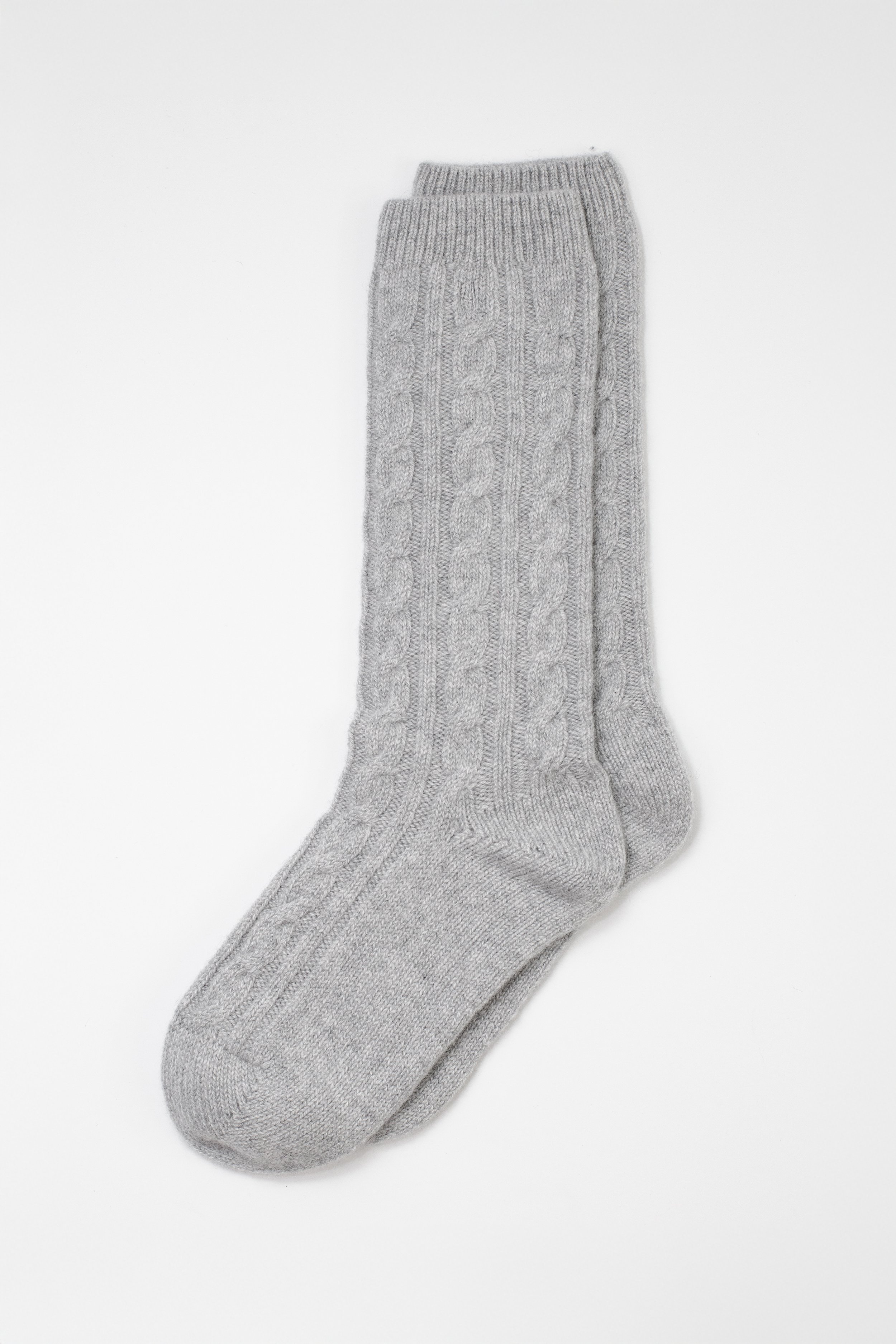 Luxury, Cable-knit Cashmere Bliss Lounge Socks — Heather Lynn